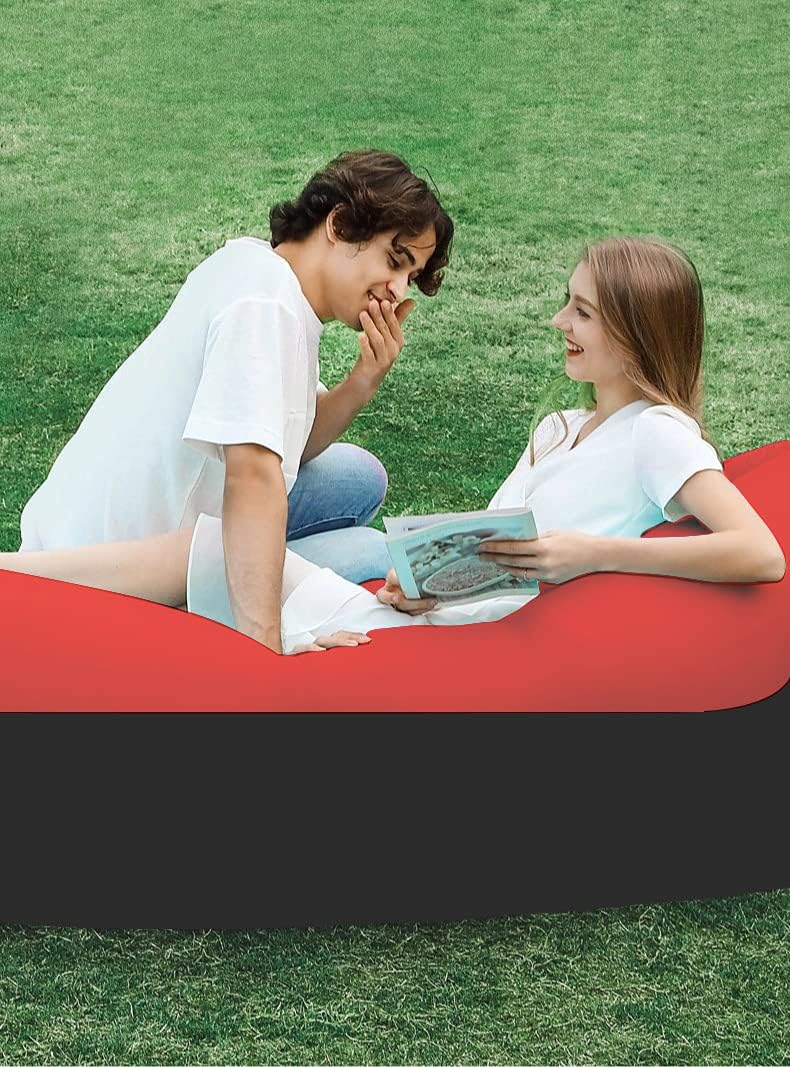 Inflatable Beach Lounge Chair，Camping Chair，Inflatable Lounge Chair with Pillow，Portable，Waterproof，Camping，Travel，Beach，Inflatable Sofa，Ideal for Picnic (Violet): Sports & Outdoors