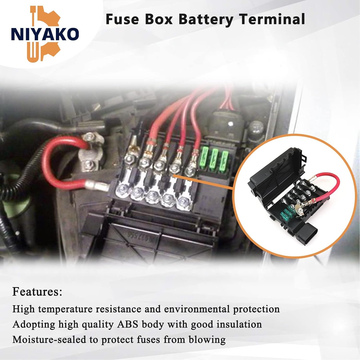 Fuse Box Battery Terminal Replaces# 924-680 1J0937617D 1J0937550A 1J0937550B 1J0937550 1J0937550AA Fit 1999-2006 Golf Beetle Jetta