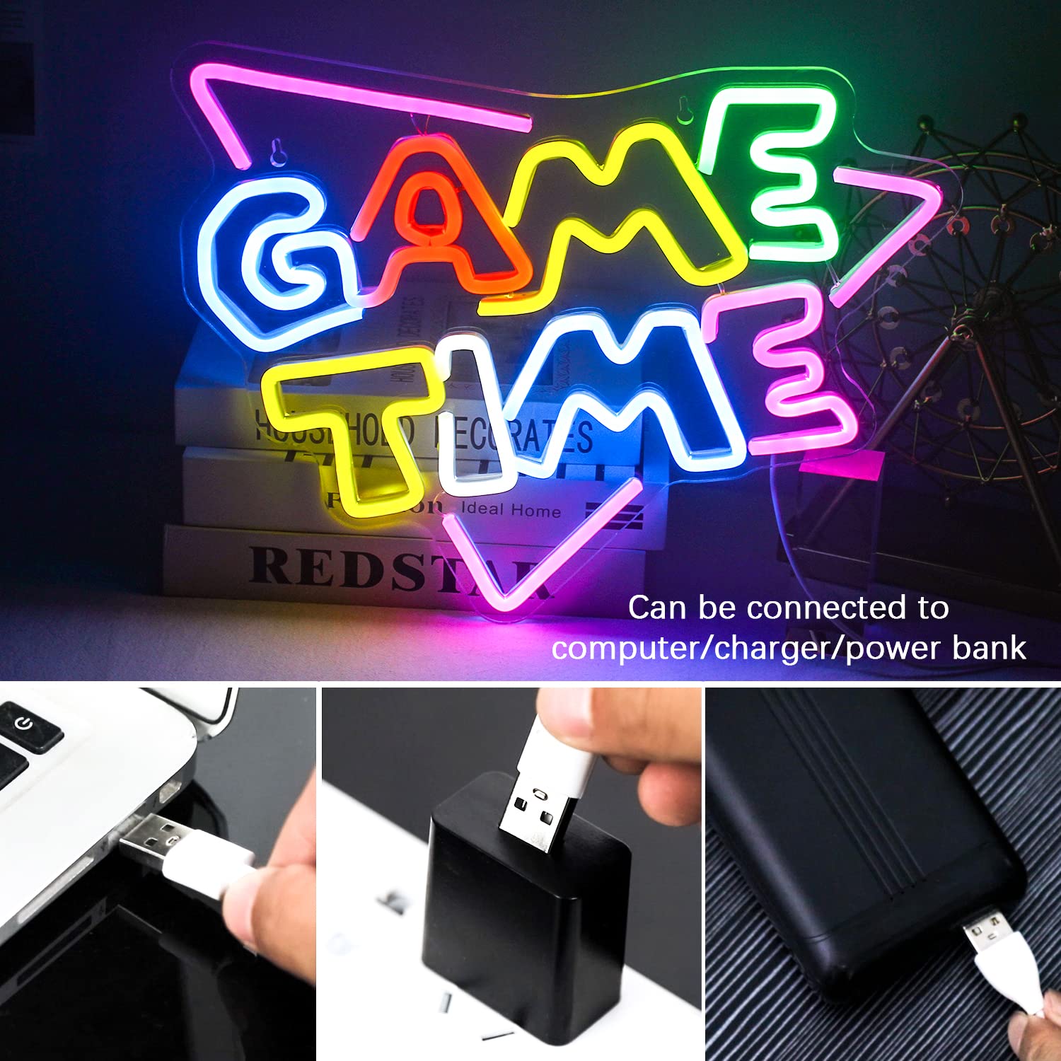 Amazon.co.jp: Game time ネオンサイン Led ネオンライト ゲーム