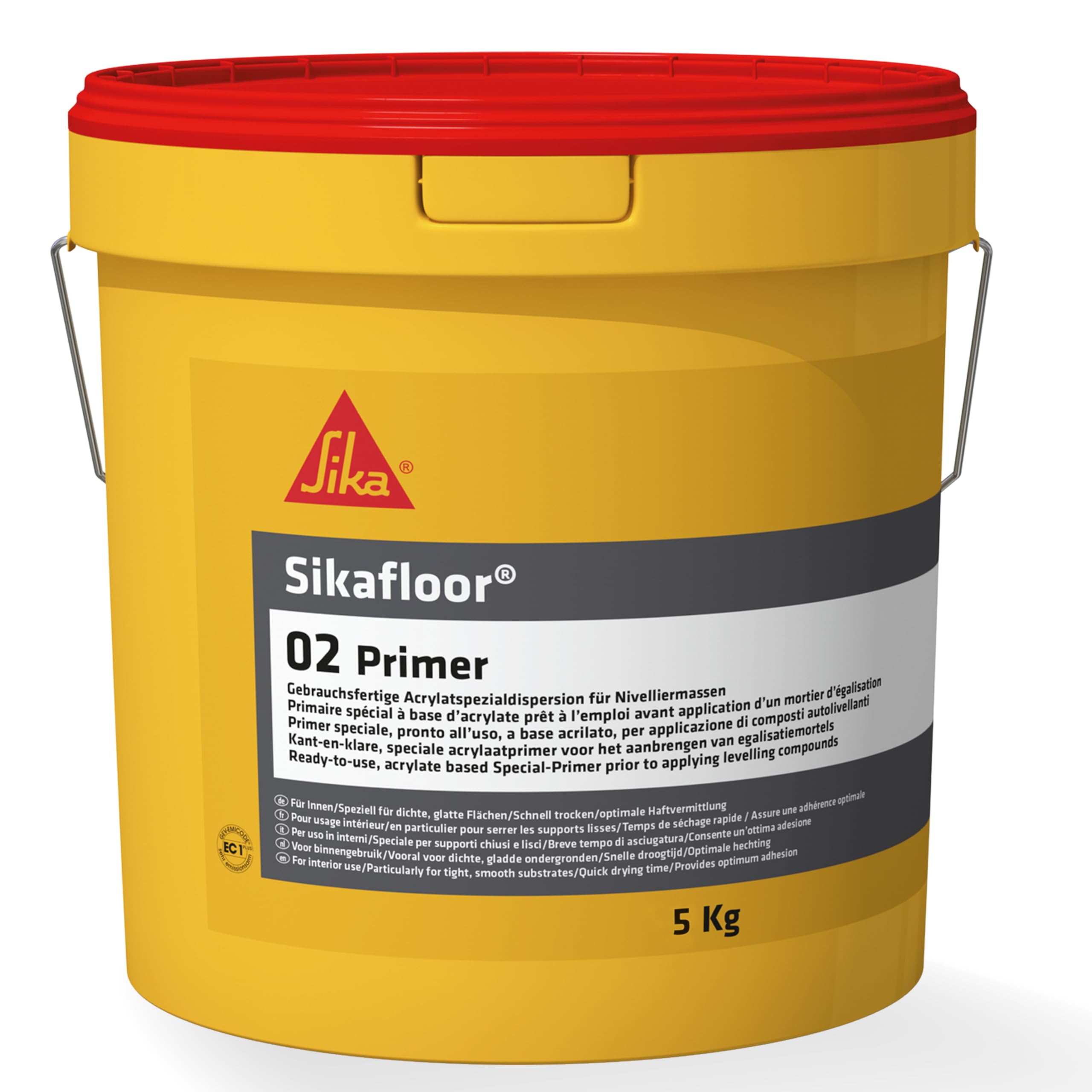 SIKA - Haftgrund Wand & Boden - Sikafloor-02 Primer - 5kg | Vor Ausgleichs- und Spachtelmassen - Verbessert Haftung - Einfache Anwendung