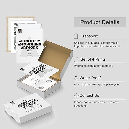 Miniatura 6 de SIGNWIN Arte de pared enmarcado de selva tropical negra y gris, juego de 4 impresiones de decoración de pared de hojas de palmera, decoración de