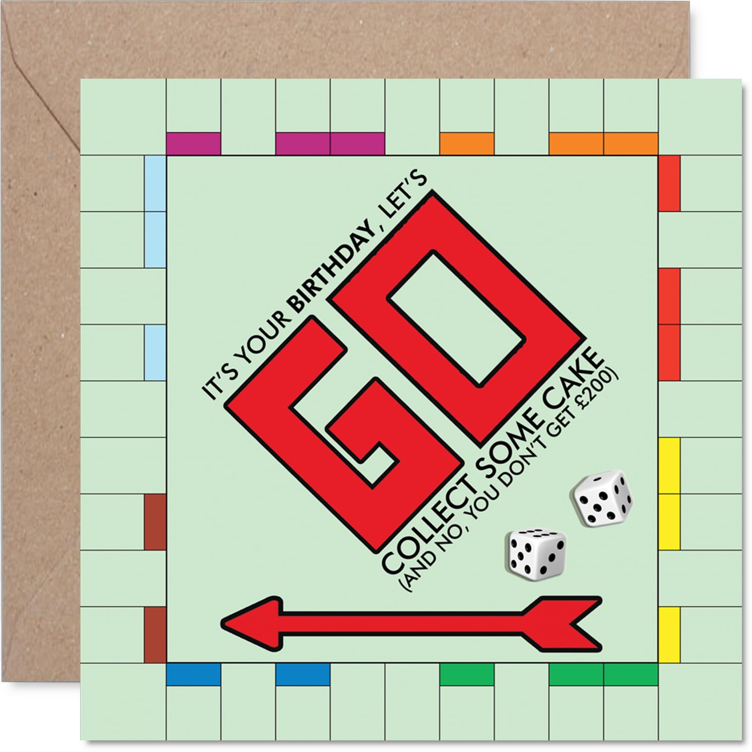 Playful Birthday Card - Level Up Your Celebrations - Game-inspired Birthday Fun with Bold Colours - Guaranteed to Spark a Grin at the Party - 145mm Square, Envelope Included