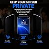 [Paquete de 3] Protector de pantalla de privacidad compatible con Honor 600 / Honor 600 Pro, vidrio templado antiespía, dureza 9H, compatible con funda, desbloqueo por huella digital 5