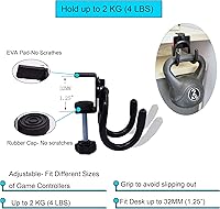 Vista 3 de YYST Soporte para control de juegos de montaje en escritorio, soporte de almacenamiento para PS3PS4PS5Xbox 360Xbox OneSXEliteSeries SSeries X