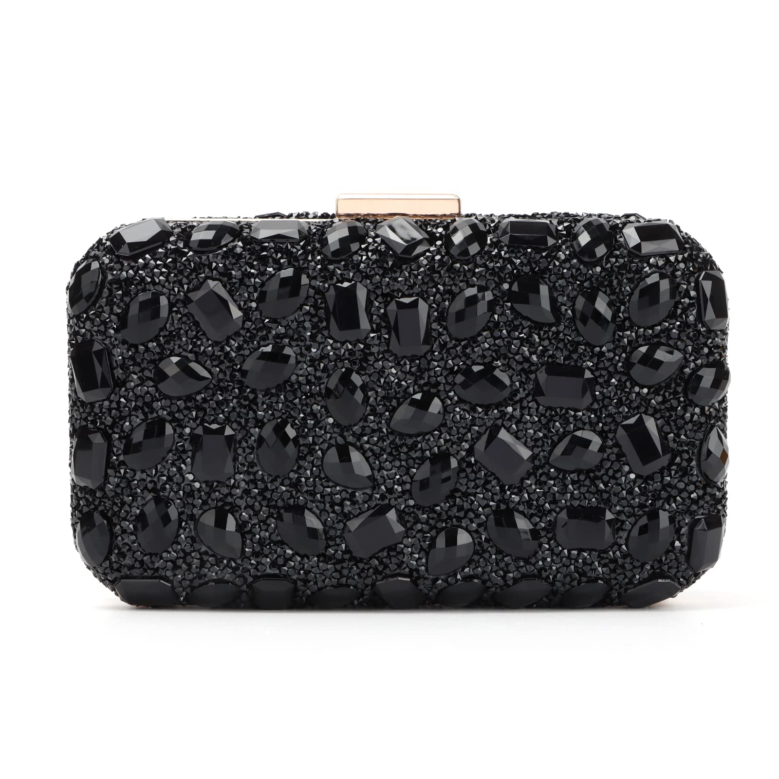 Clutch Purses For Women Crystal Evening Bag Gemstone Handbag Formal Rhinestone Purse For Wedding Party-image-9