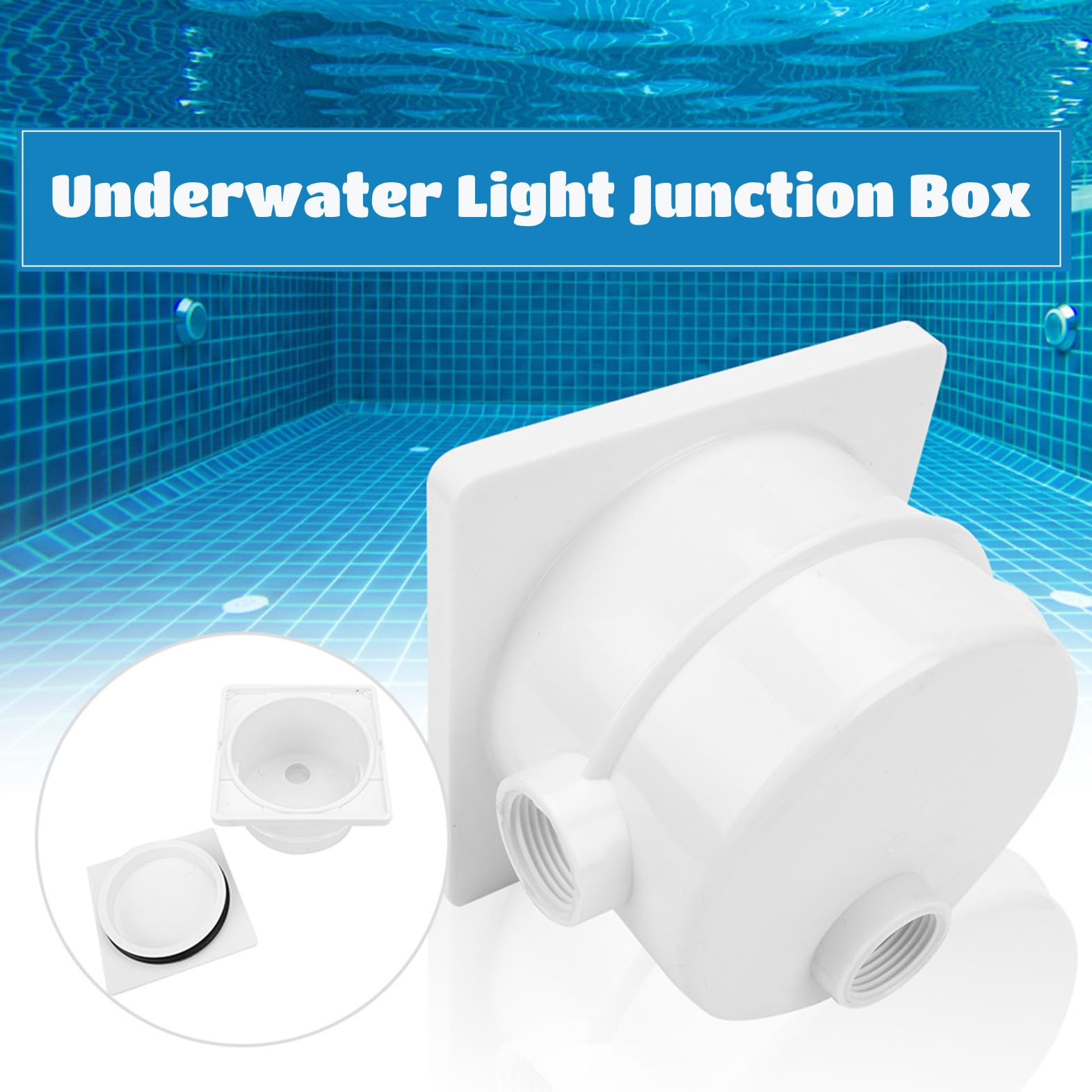 Scatola di Derivazione Impermeabile, Involucro Adattabile Impermeabile IP68, in Plastica, Scatola di Distribuzione della Luce Subacquea per Strutture Impermeabili Esterne, Lampioni, Luci Sepolte