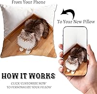 Vista 2 de Almohada personalizada, almohadas personalizadas con imagen, almohadas personalizadas con fotos de mascotas, almohada para niños con nombres, regalo