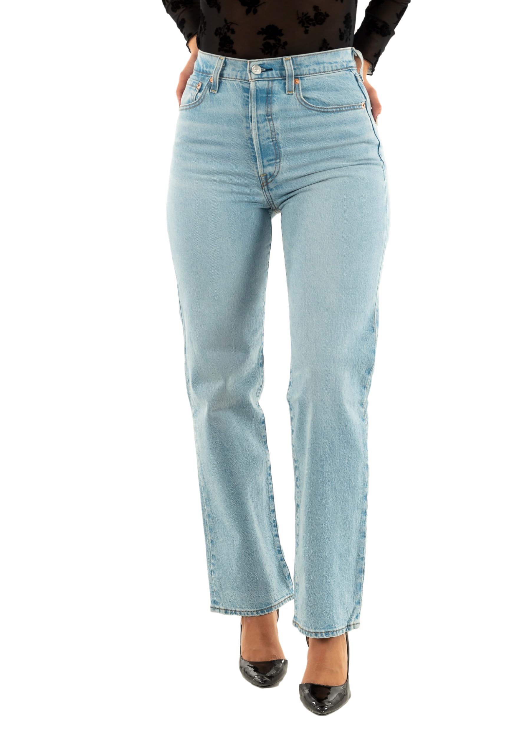 Levi's Ribcage Full Length Blasted Stone Clean, Blasted Stone Clean, 31W x 32L