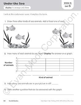 Evan-Moor Daily Higher-Order Thinking, Grade 2, Homeschooling and Classroom Resource Workbook, Brainteasers, Critical Thinking, Problem Solving, Logic Puzzles, Language Play, Drawing