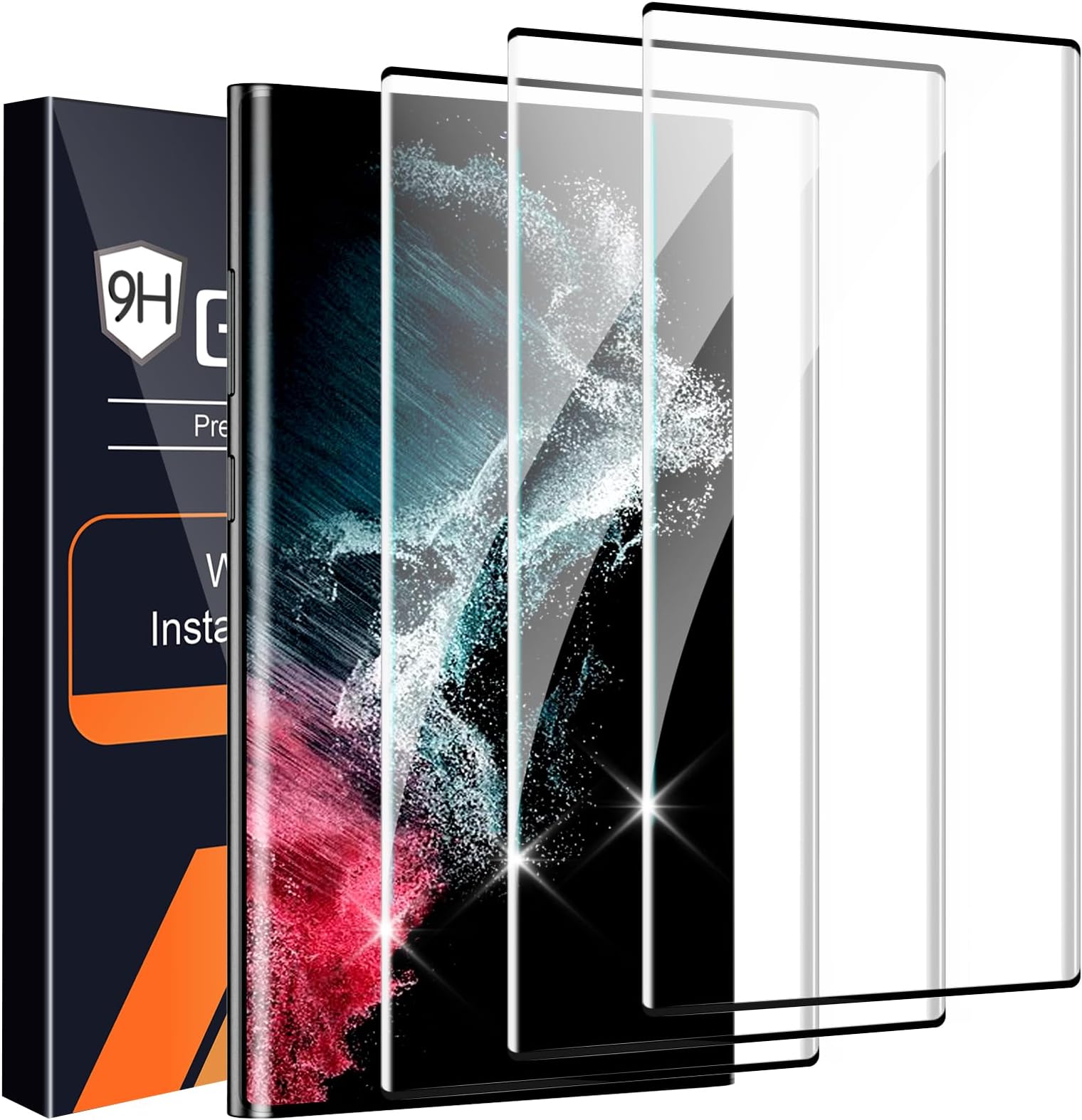 letosan 3 Pack Galaxy S22 Ultra Screen Protector HD Clear