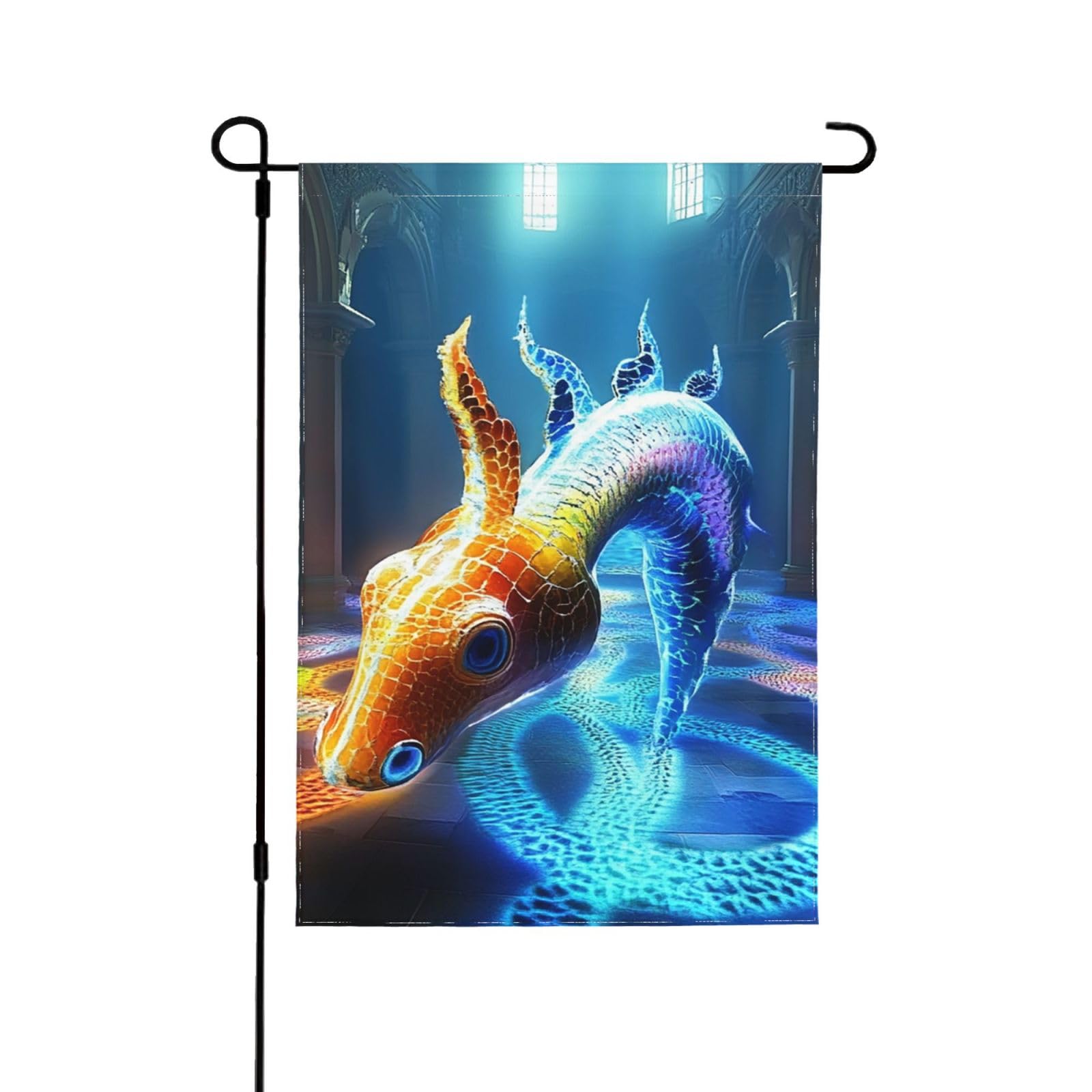 Drapeau de jardin printanier animaux colorés résistant aux UV pour embellir une cour terne