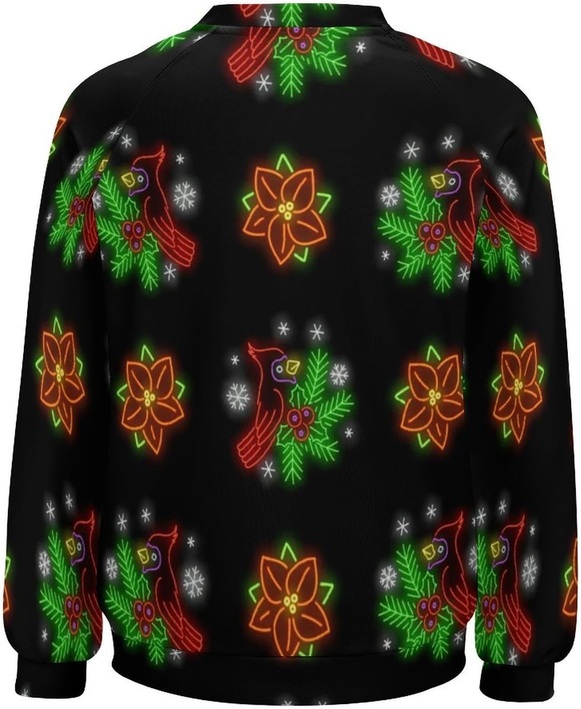 Holly Berry Christmas Women Sweaters Fall Crewneck Sweatshirt Long Sleeve Sweater Pullover Tops - Image 4