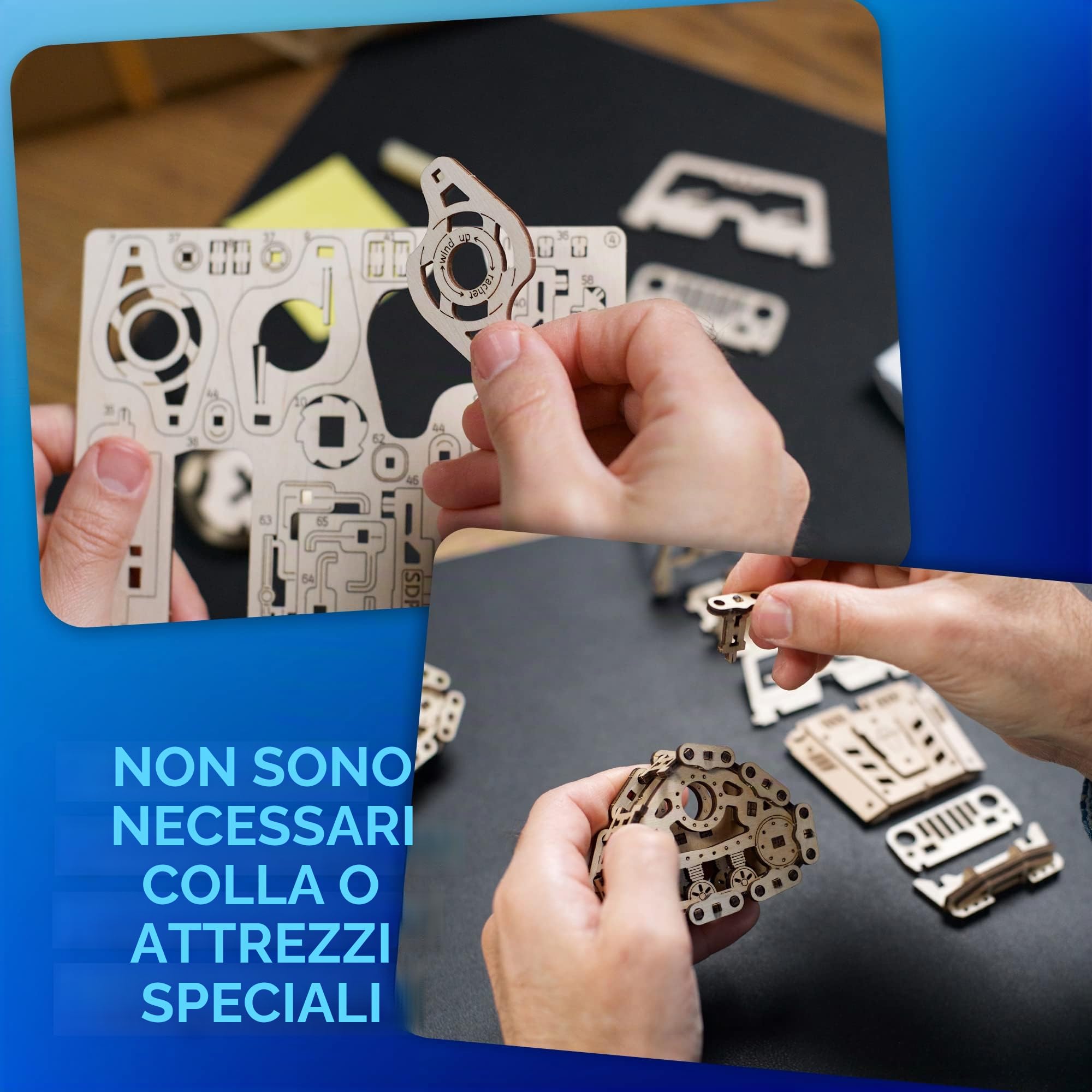 UGEARS Veicolo Cingolato Fuoristrada - Modellismo Auto da Costruire per Adulti - Puzzle 3D Modellini Auto in Legno da Costruire - Ideale per Appassionati di Veicoli Fuoristrada e Amanti dei Puzzle