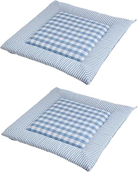 Chair Cushions for Dining Chairs 2/4/6 Pack, 16x16in Square Chair Pads for Dining Chairs, Washable Multifunctional Seat Cushions for Kitchen Chairs, for Indoor Outdoor Blue 2 Packs