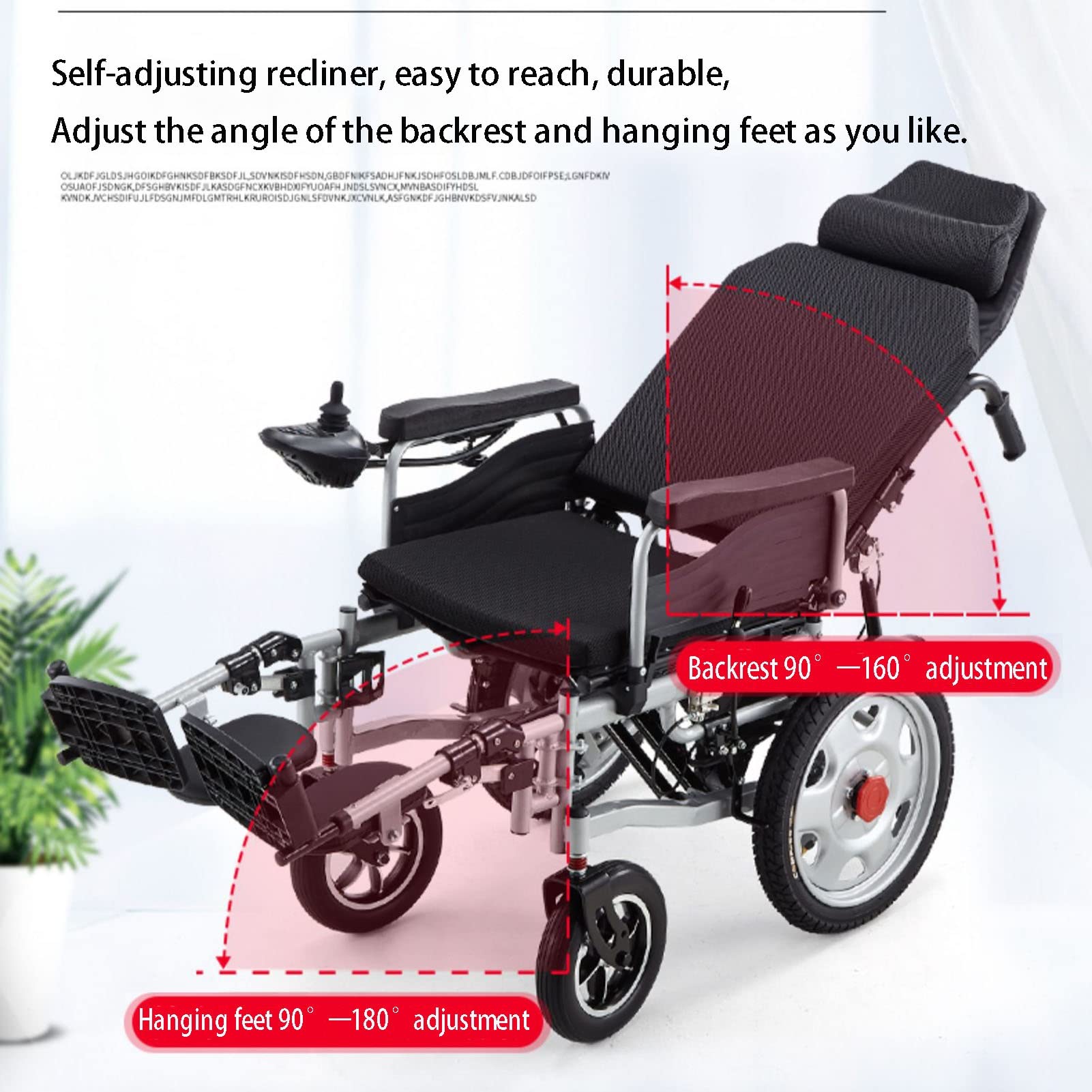 Amazon.co.jp: 炭素鋼の電気車椅子, 高齢者向け全地形折りたたみ式電動