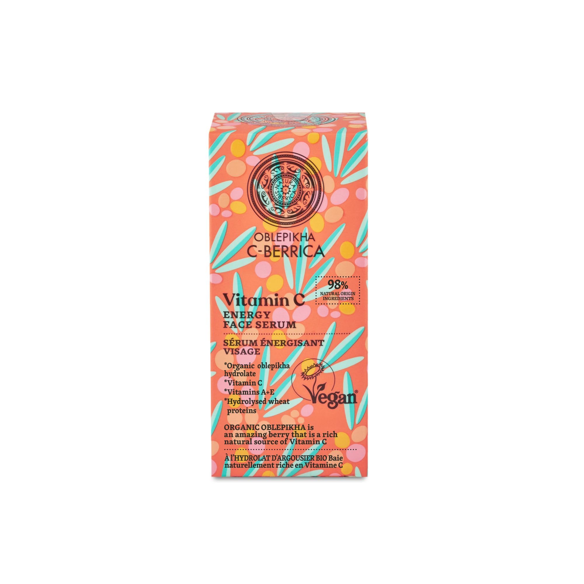 Natura Siberica OBLEPIKHA C-BERRICA Glow Up Serum - Feuchtigkeitsspendendes Vitamin-C-Kapselserum