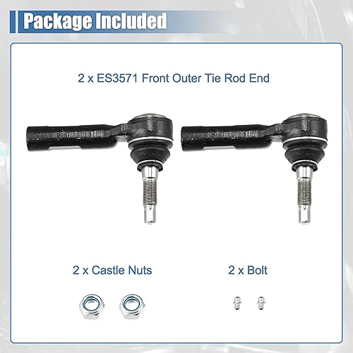 Miniatura 7 de X AUTOHAUX 2 unids delantero exterior barra de acoplamiento extremos suspensión dirección dirección barra de acoplamiento para Chrysler 300 para
