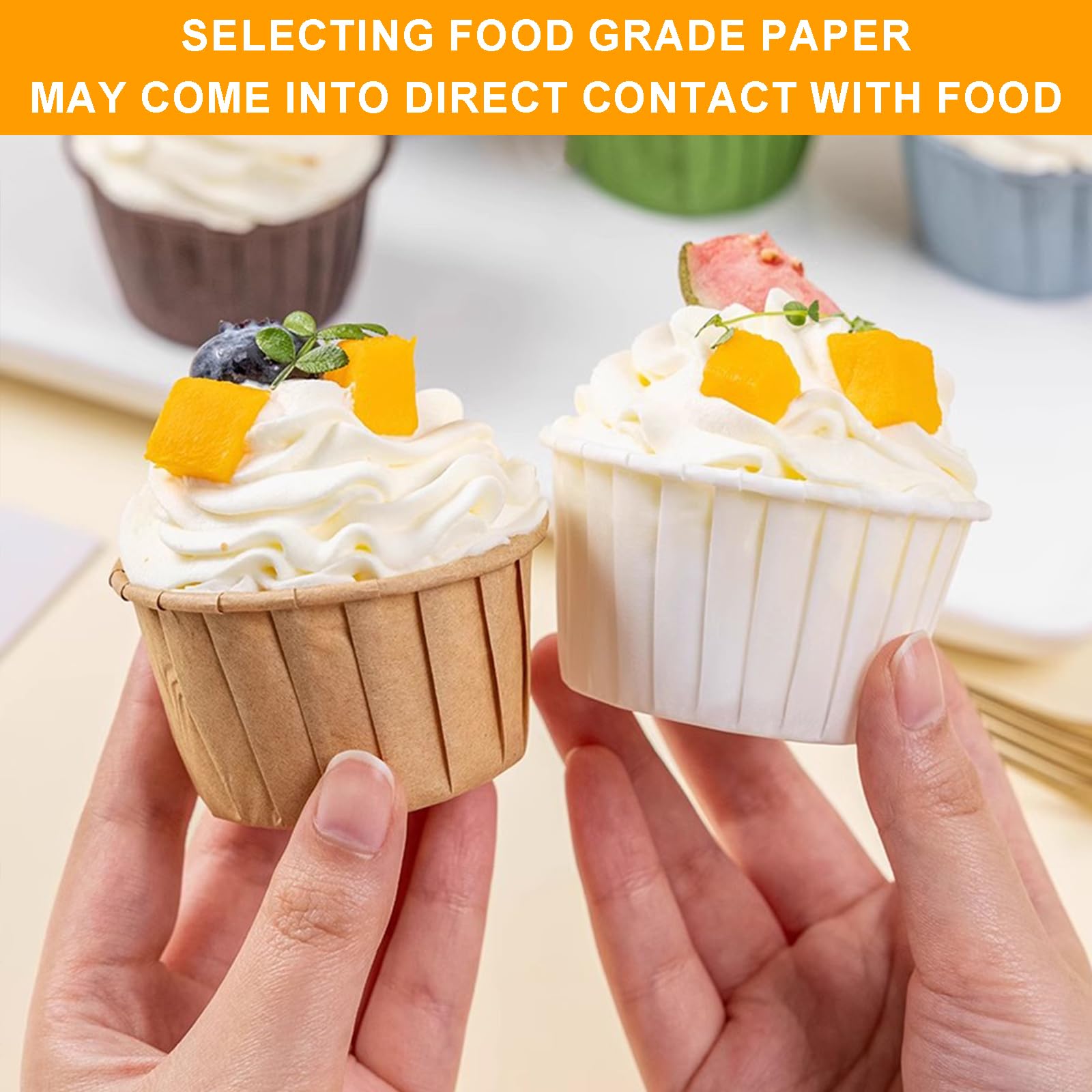 100 Pièces Tulipe Muffin Cas Papier Cupcake Cuisson Tasses Résistant à L'huile Cupcakes Liner Cuisson Muffin Boîte Tasse Gâteau Décoration Outil Wrap Case