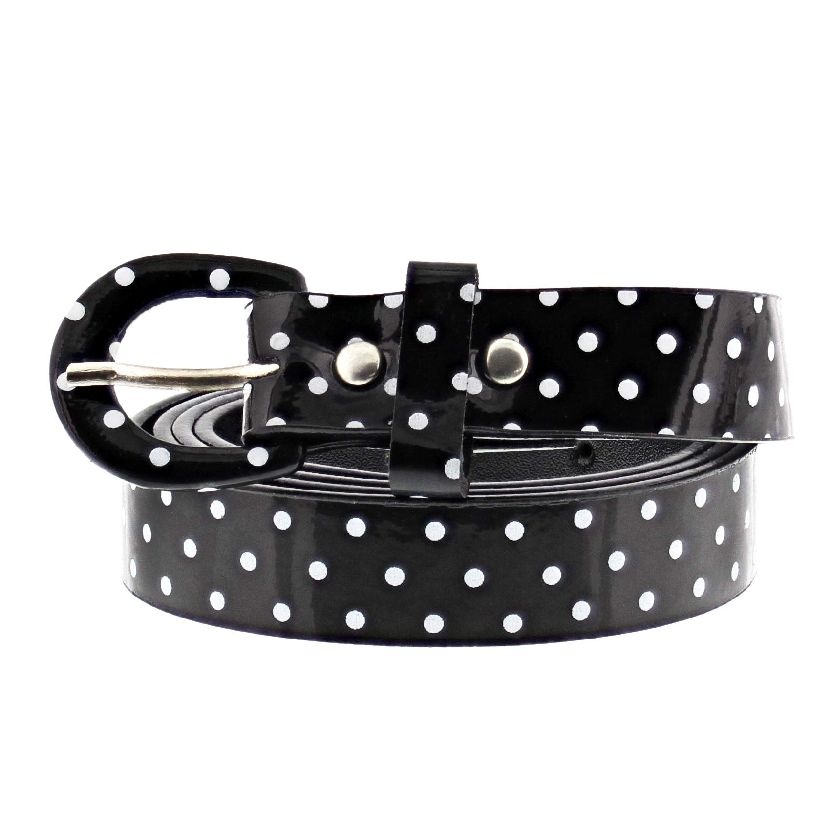 Zac's Alter Ego 20mm Skinny Pencil Polka Dot 1980s Style Retro Waist Belt