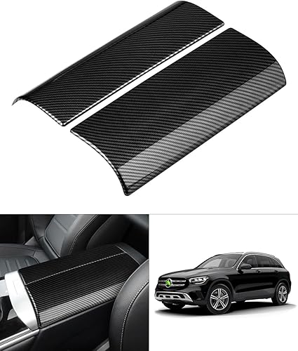 Karltys Funda de consola central para Mercedes Benz C300 2022-2024 2023 2024 GLC 300, protector de fibra de carbono para accesorios Mercedes C300,