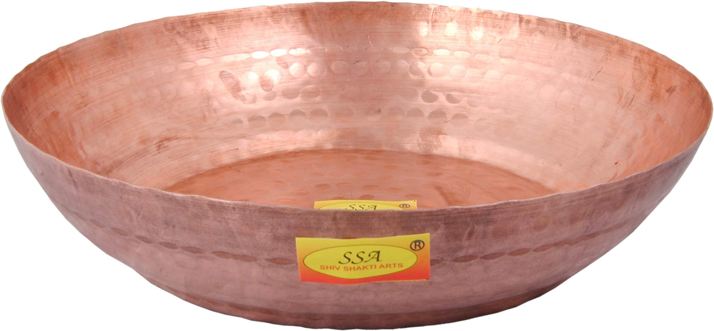 SHIV SHAKTI ARTS ® Pure Copper Laddu Gopal Bath Taman, Tokkri, Parat, Platter - Designer - Big, 10 Inch.