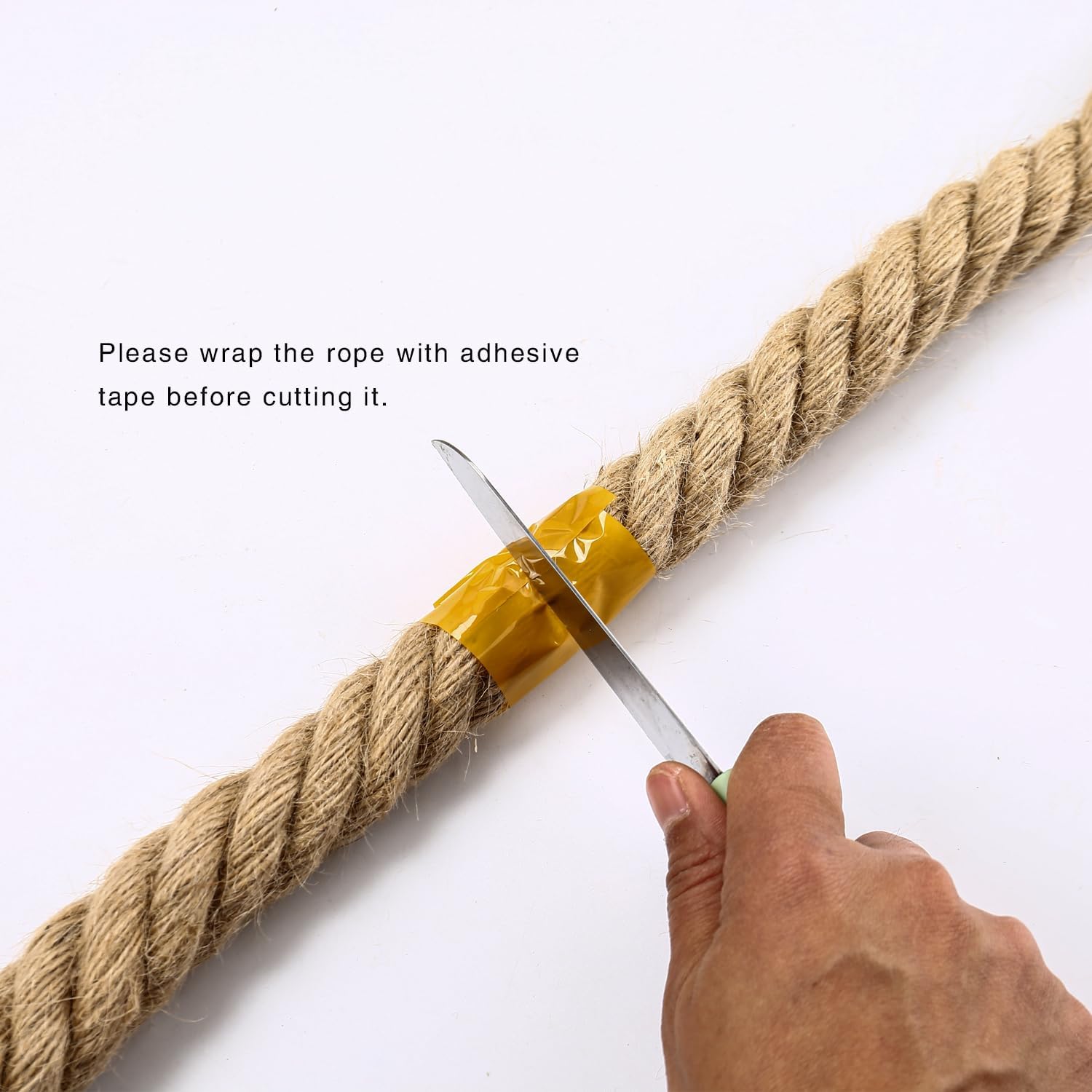 3/4 inch x 98ft Hemp Rope Thick Rope Natural Jute Rope Nautical Rope Heavy Duty Rope Deer Rope for Swing Crafts Gardening Nautical Tug of War Rope Bundling Packing Rope