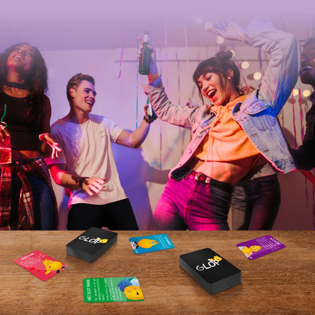 GLOP 400 Carte, Probabilmente i Migliori Giochi da Tavolo Adulti, Giochi per Bere in Italiano, Giochi di società per Feste, Regali Divertenti, Bevi Responsabilmente.