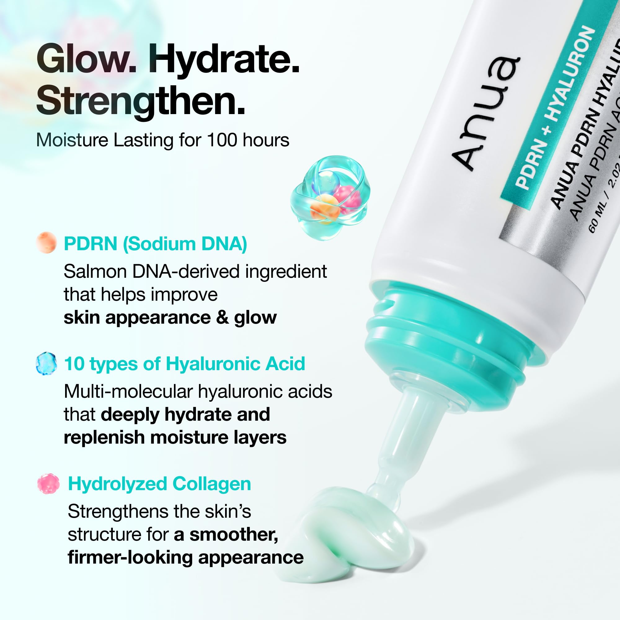 Anua PDRN Collagen Glow Facial Serum Spray & Anua PDRN Hyaluronic Acid 100 Moisturizing Cream