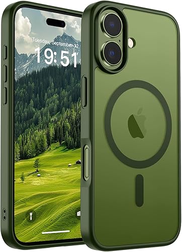 Miniatura 266 de SUPFINE - Funda magnética para iPhone 14 Pro Max (compatible con MagSafe), (protección contra caídas de grado militar de 10 pies), delgada, Negro