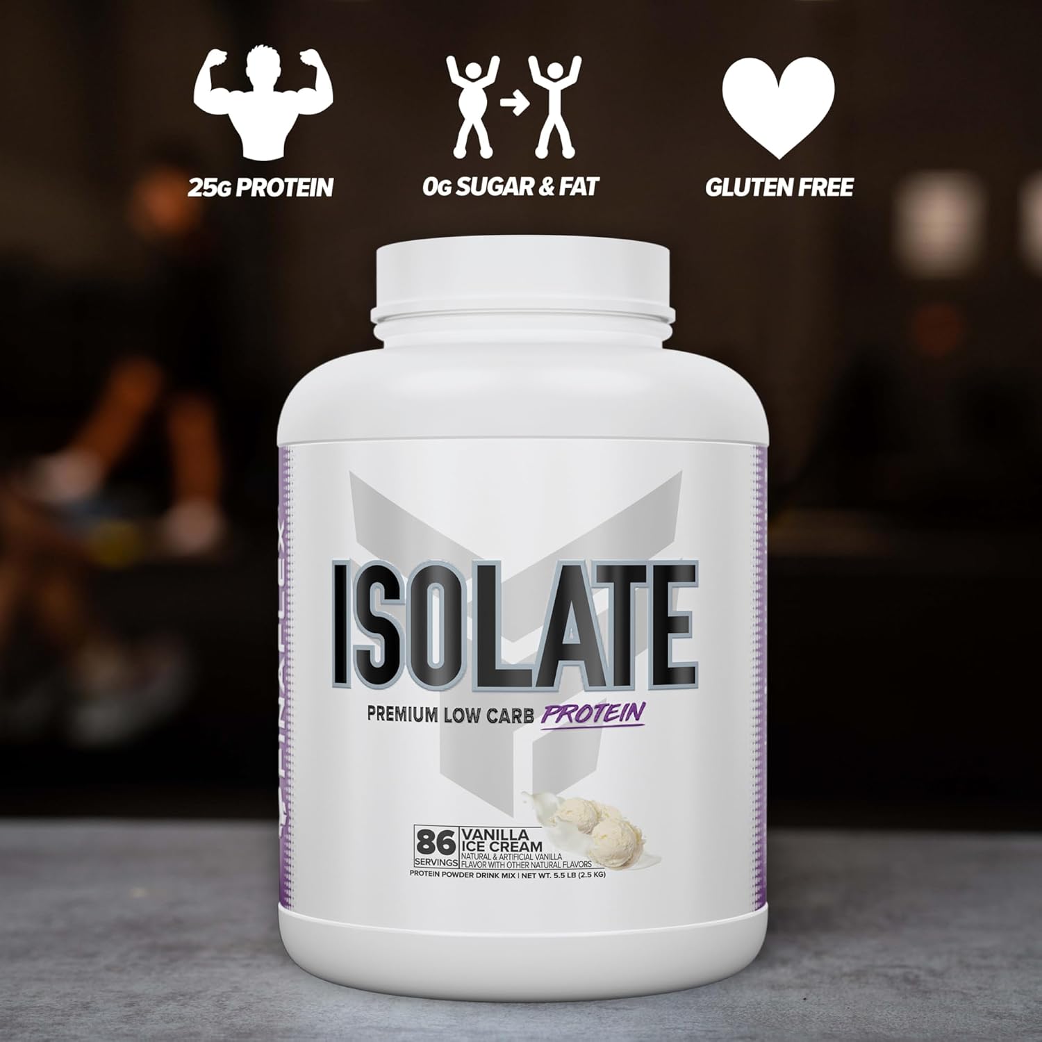 FINAFLEX ISOLATE, Vanilla Ice Cream - 5.5 lb - 25 Grams of Iso Protein Per Serving - Milkshake-Like Taste - Zero Sugar, Zero Fat & Gluten Free - 86 Servings