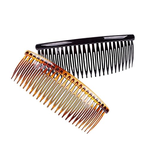 Fodattm 4 piezas grandes de 5 pulgadas, 24 dientes, peine lateral francés para el cabello, pinzas de plástico para hombres y mujeres (A#)