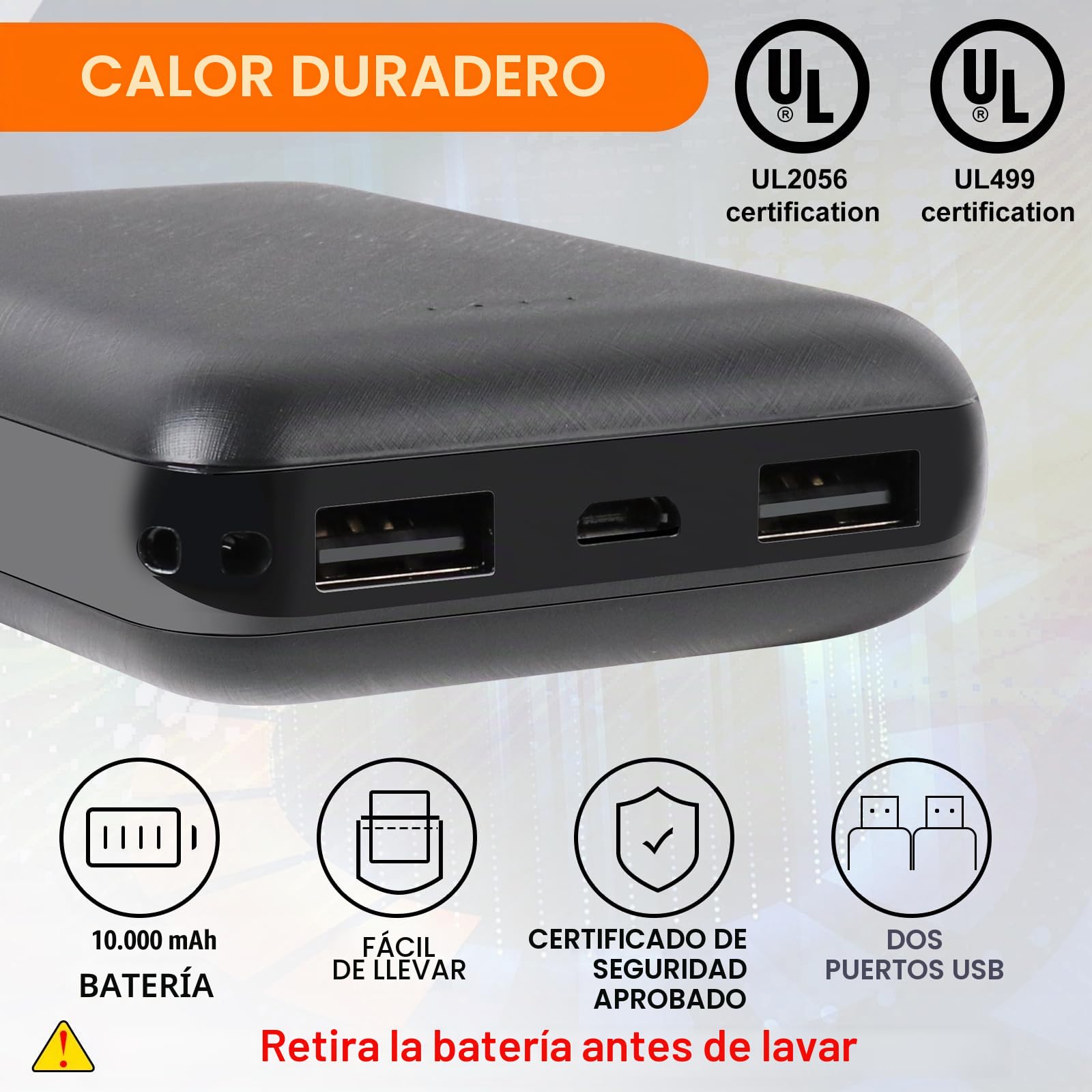 Amiable Chaleco Calefactable Hombre, Chaqueta Calefactable Hombre con 15 Zonas, Chaleco Termico Electrico con batería recargable de 10000 mAh, Ropa Calefactable Chaleco Calefactor para Moto Caza