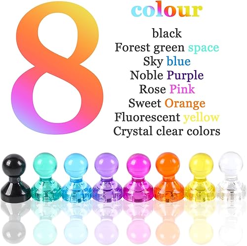 Miniatura 2 de 112 imanes de alfiler para nevera, imanes de refrigerador fuertes para pizarra blanca, pequeño y lindo pin magnético decorativo, para calendario de