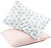 Vista 8 de TILLYOU Paquete de 2 fundas de almohada para niños pequeños con cremallera, de microfibra suave y sedosa de 13 x 18 pulgadas, fundas de almohada