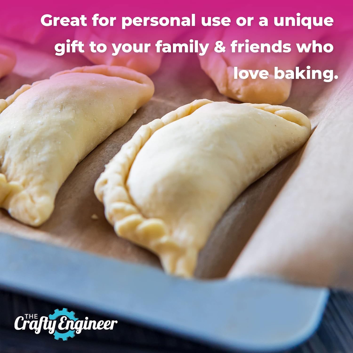 The Crafty Engineer Personalized Baking Dish Laser Engraved - 9x13 Durable Personalized Bakeware - Unique Made with Love Design, Ideal Gift for Cooking Enthusiasts - (Copper)