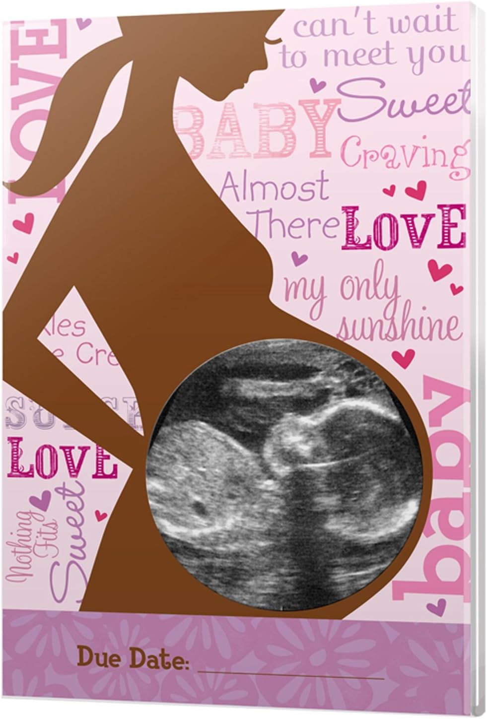 StylePress Baby Words Pink SONOGRAM Magnet
