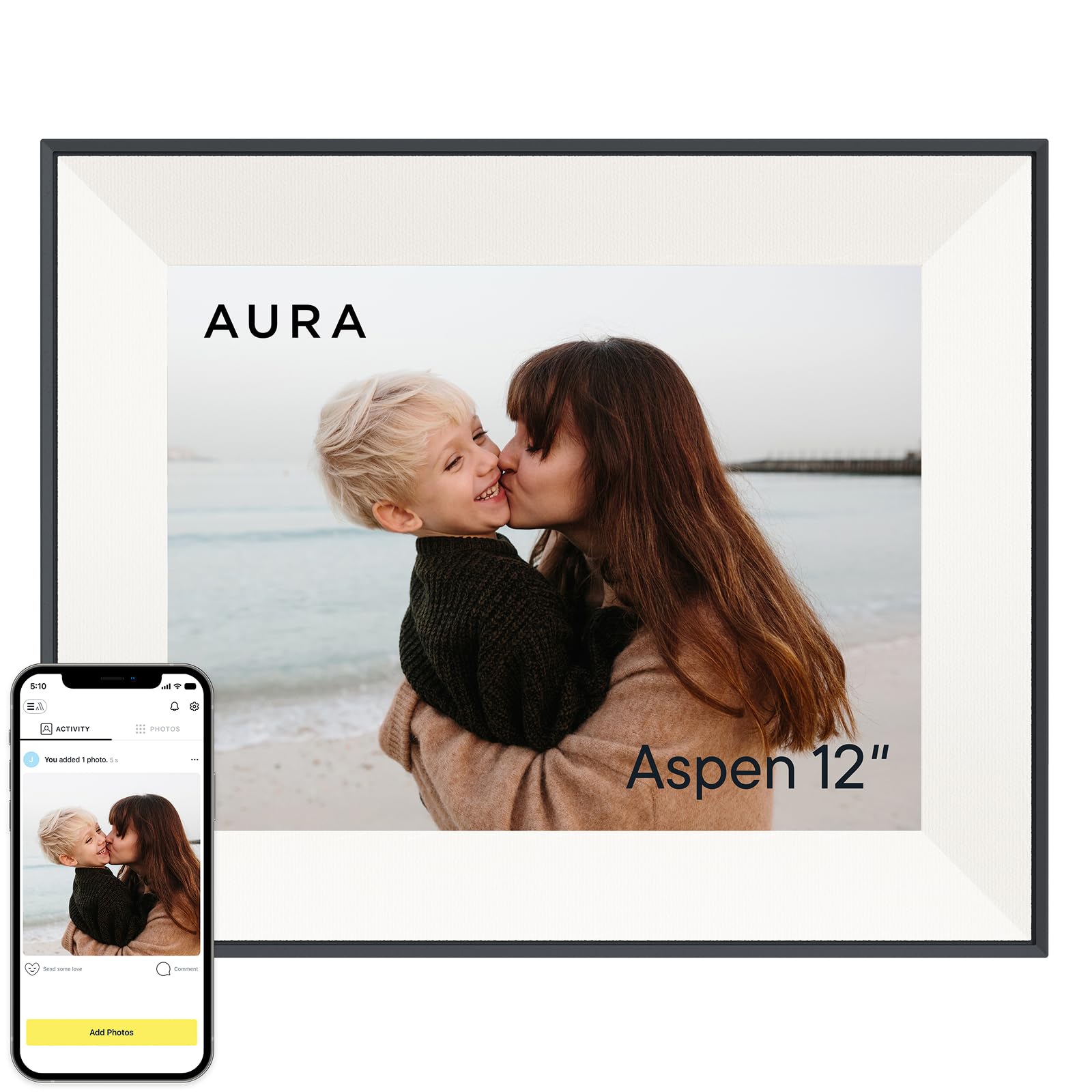 Aspen 11.8” |Aura's Most Versatile HD Digital Picture Frame