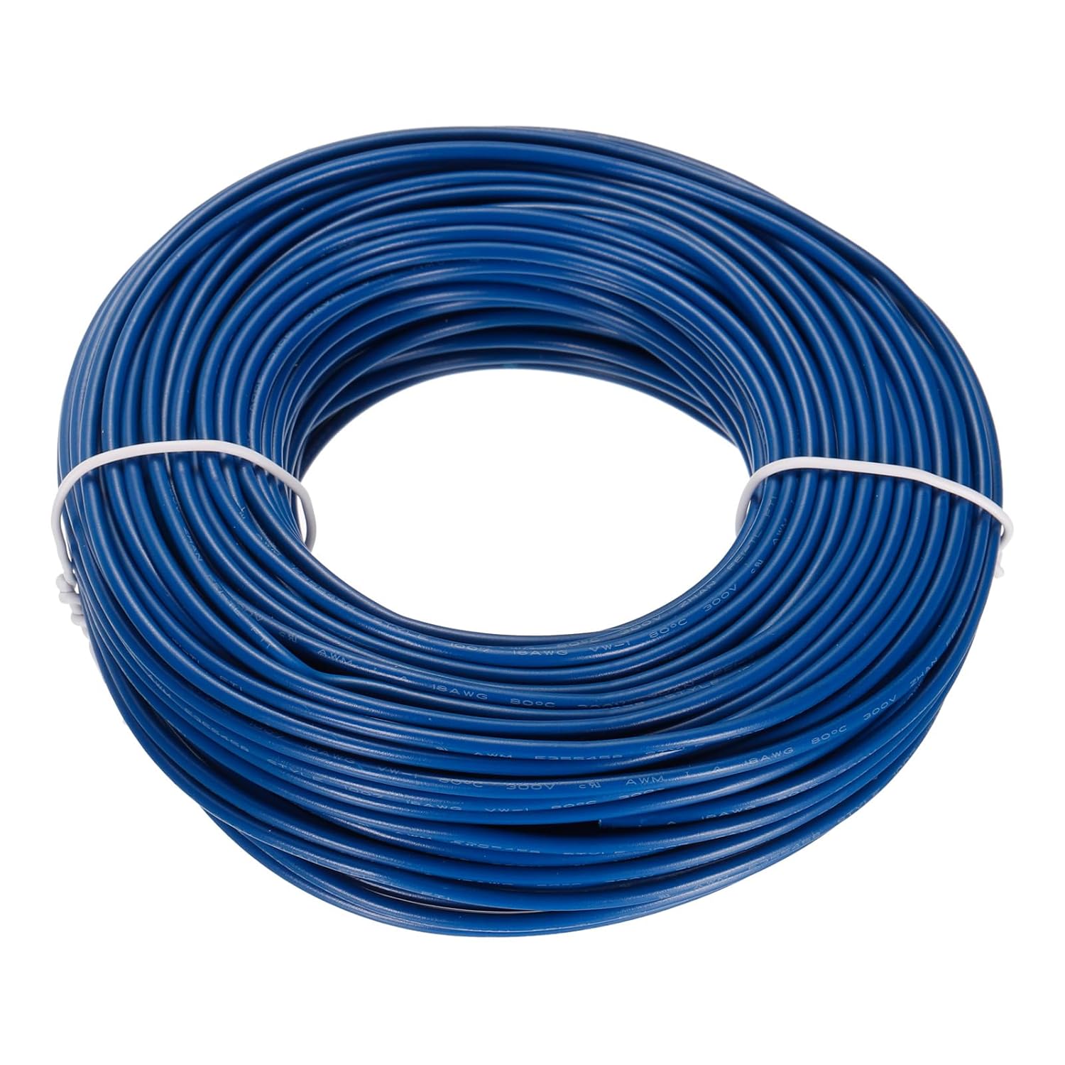MECCANIXITY 18AWG Wire - 18 Gauge Stranded PVC Hookup Wire, Tinned Copper, UL1007 Rated, 30m/100ft Blue for Internal Connecting