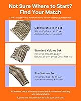 Vista 7 de Full Shine - Extensiones de cabello humano real con clips, 20 pulgadas, rubio oscuro con reflejos rubio platinado, cabello Remy lacio y largo, 2.11