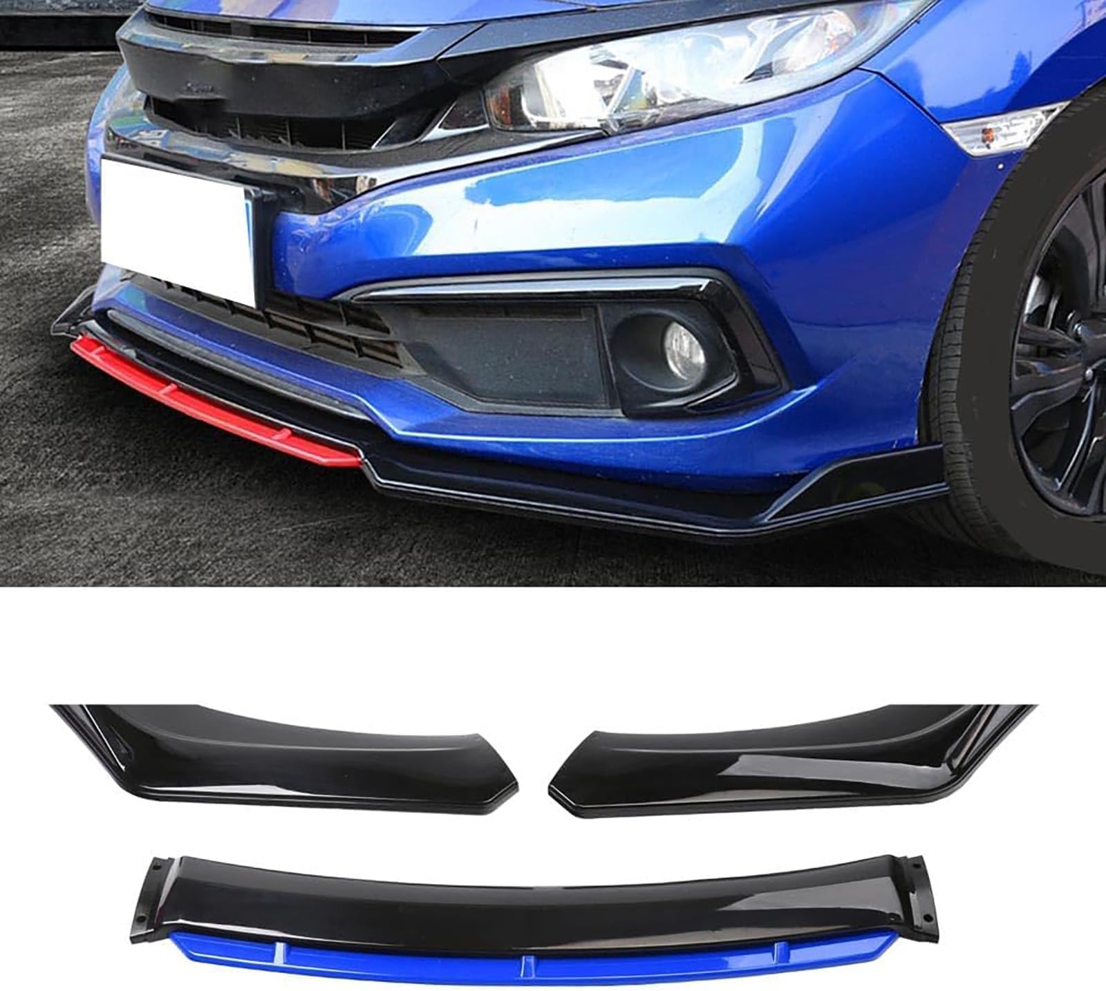 Front Lip for Lexus IS 2012-2014 2015 2016 2017 2018 2019 2020 2021 2022 2023 2024, Front Bumper Lip Splitter Front Bumper Lip Protector Chin Splitter Car Accessories,D/Blue