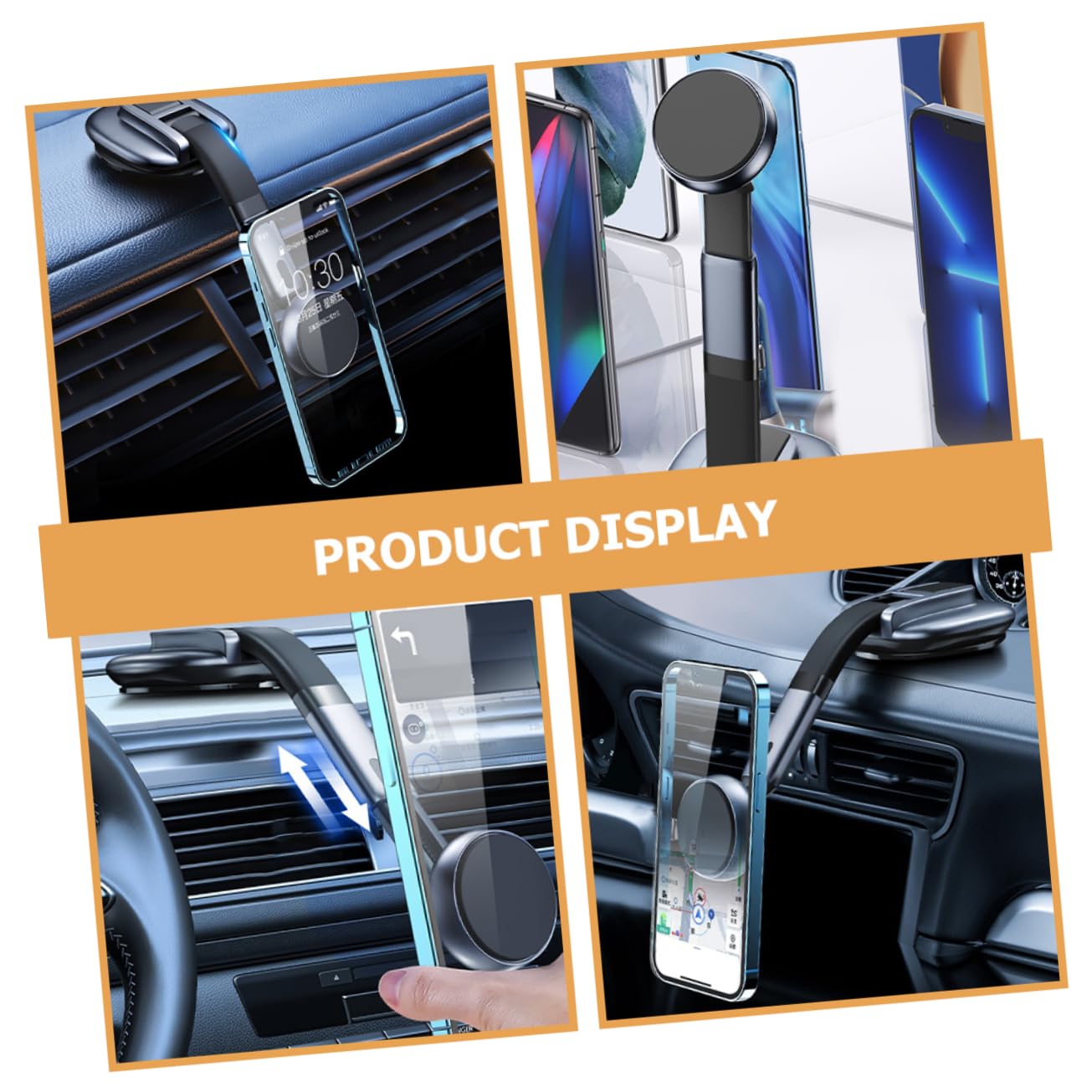 Gatuida 2pezzi Magnetico per Smartphone Auto Base e Girevole per e Chiamate Compatibile Tutti Telefono