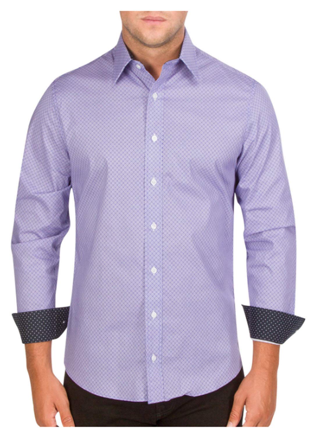 Men's Wall Street Spread Collar Dress Shirt