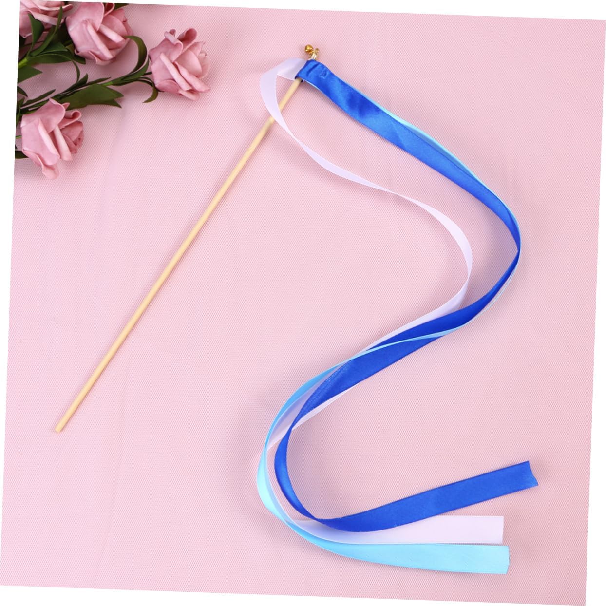 Luxshiny 60pcs Fairy Wands with Tiny Bells Wedding Party Favors Ribbon Sticks for Celebrations Events and Ceremonies for and