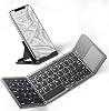 Slim Foldable Wireless Keyboard Compatible with ZTE Z995 with TOUCHPAD Mouse Fully Universal Providing 48H Use, 560 Days Standby, Portable, Compact, Tri-Fold, Rechargeable