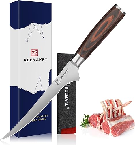 Miniatura 11 de Cuchillo de chef Santoku KEEMAKE - Cuchillo de cocina ultra afilado de 7 pulgadas con hoja de acero inoxidable para cocinar carne, fruta y verduras