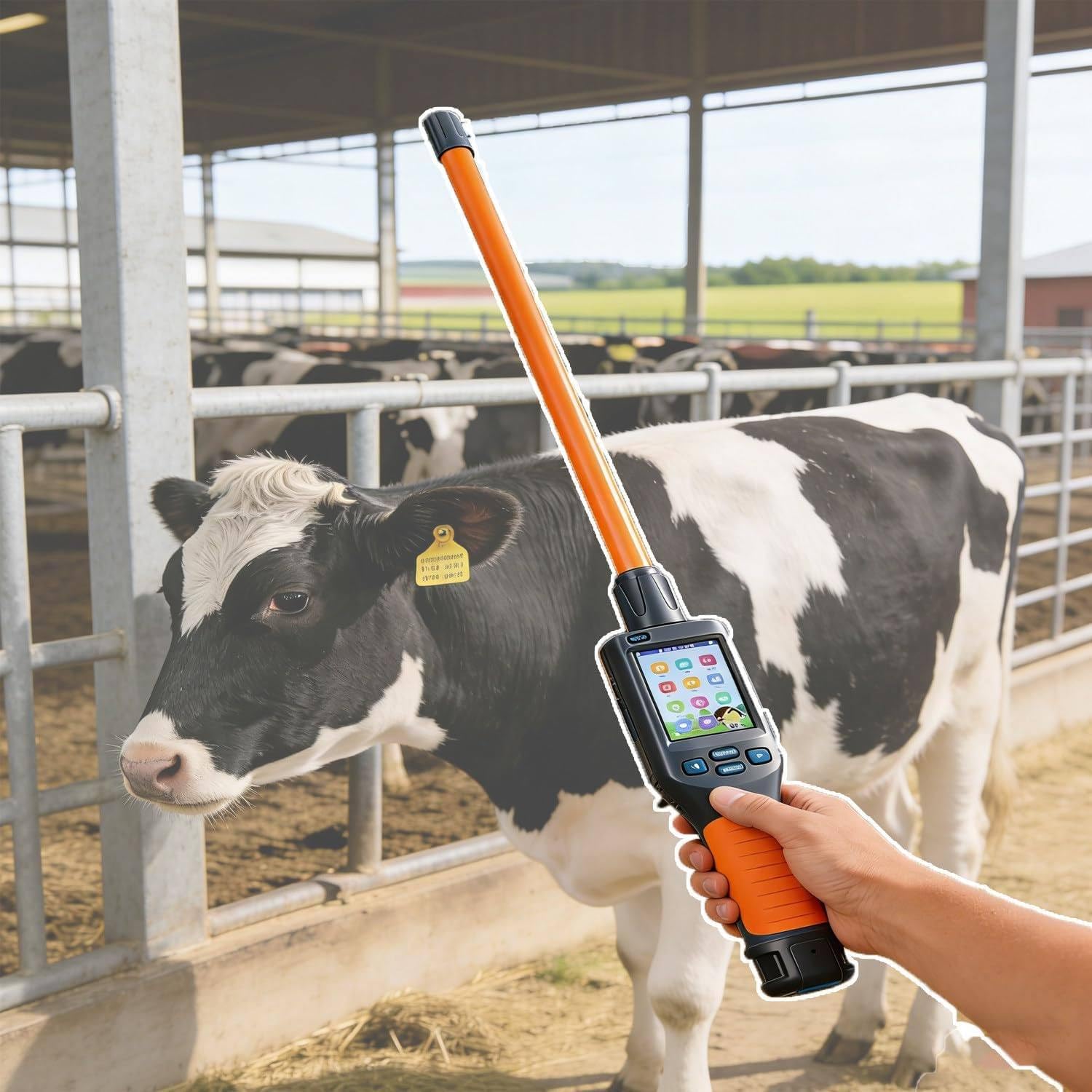 POIMHEW Pet Microchip Scanner Reader, Tag Reader for Animals,Handheld Universal RFID Tag Identifier, 20000 Data Storagecompatible with Fdx-B, Fdx-A, Hdx