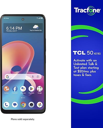 Miniatura 2 de Tracfone, TCL 50 XE 5G, 128GB, Teléfono inteligente prepago, gris, cámara alimentada por IA de 50 MP, bloqueada