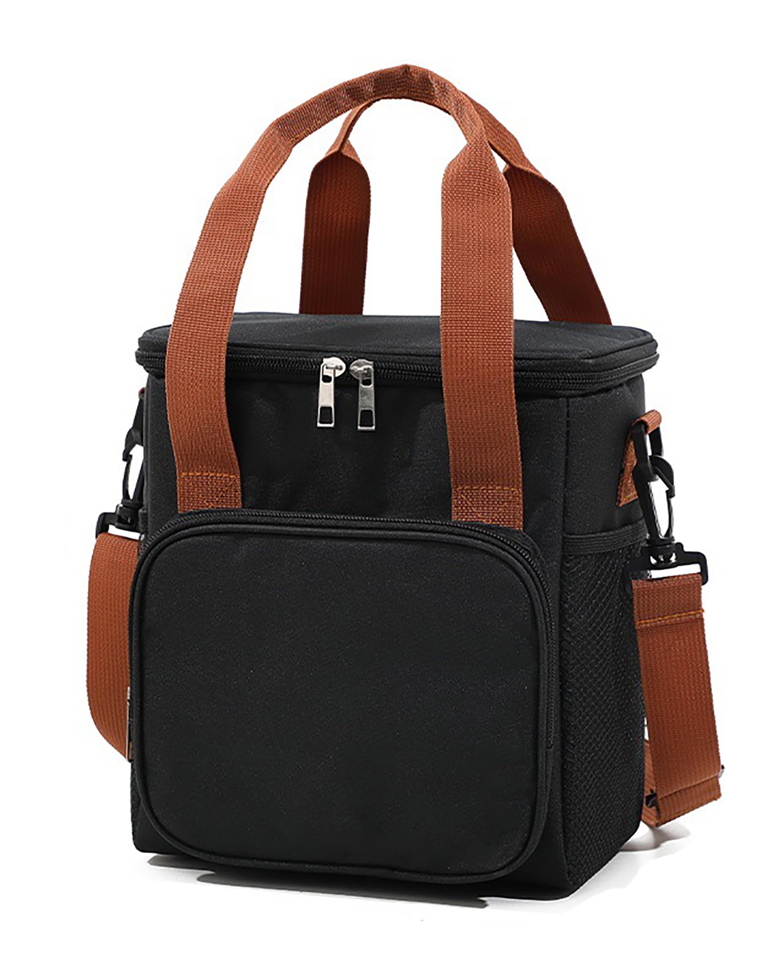 Insulated Lunch Bag for Women for Work Thermal Lunch Tote Bags for Adult Men Kids Lunch Cool Bag Water-Resistant Leak-Proof for School Camping (Black)