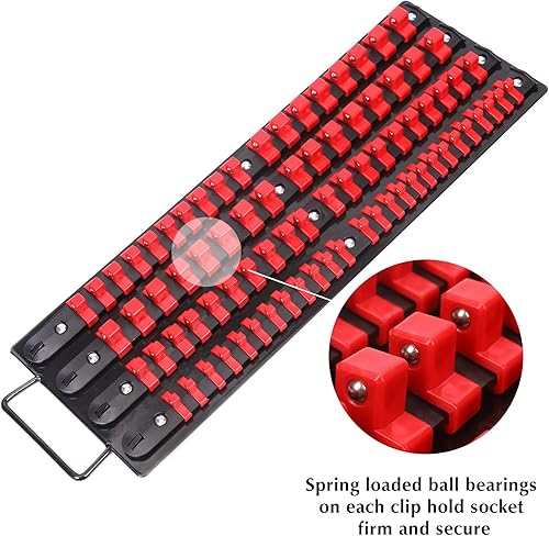 Miniatura 3 de EMENTOL 80 bandejas organizadoras de enchufes portátiles, 14 pulgadas, 38 pulgadas, 12 pulgadas, organizador de enchufes resistentes, rieles negros,