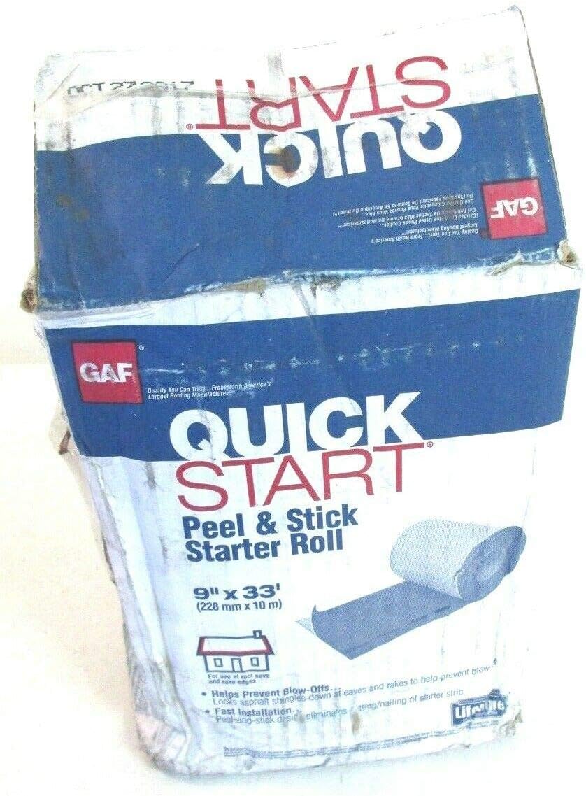 GAF Quickstart Peel and Stick Starter Roll, 9" X 33' Ready to Go!